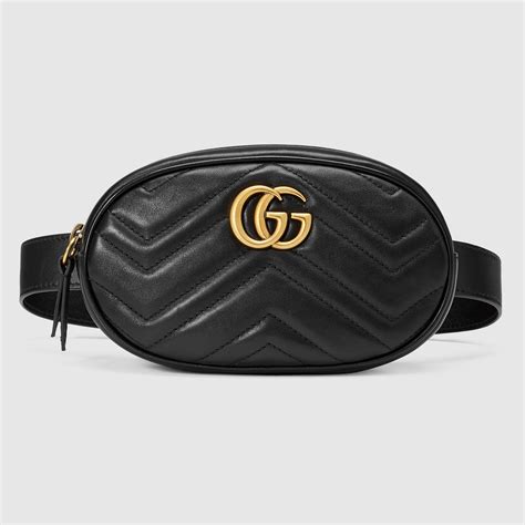 riñonera gucci negra|Riñonera GG Marmont de matelassé .